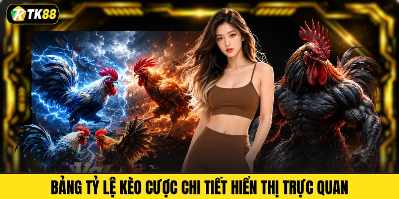 Bảng tỷ lệ kèo cược chi tiết hiển thị trực quan